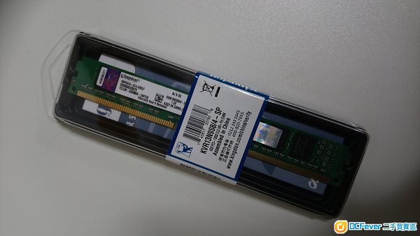 全新 Kingston DDR3-1333 4G RAM (KVR13N9S8/4-SP)