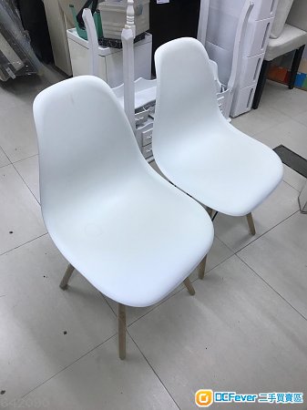 白色椅2張 17*17*32" #1903053