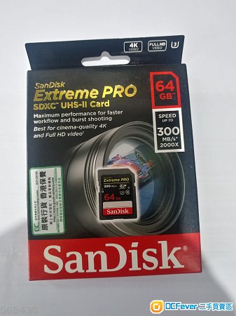 全新 SanDisk Extreme Pro 64gb 300x SD card