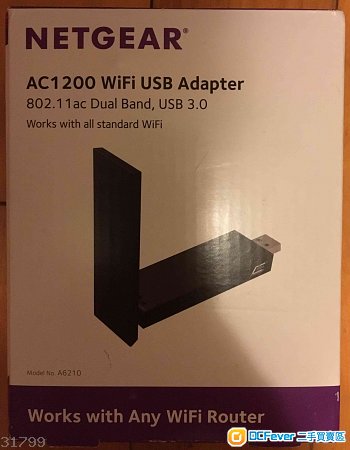 全新 NETGEAR AC1200 WiFi USB適配器手指 隨插隨用 只售$180