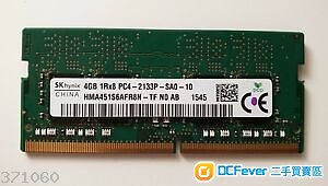 2x 4GB SODIMM DDR4-2133Mhz SK Hynix Notebbok RAM
