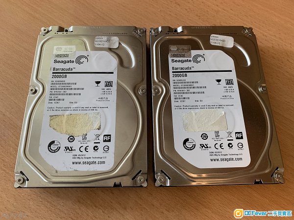 Seagate 2TB 三寸半 SATA HDD 共兩個 私人自讓