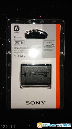 全新Sony 原廠電池NP-FW50!
