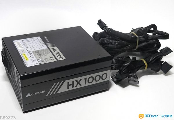 9成新專業級性能良好無塵無花Corsair HX1000 80 PLUS Platinum全無組火牛<無盒齊線>