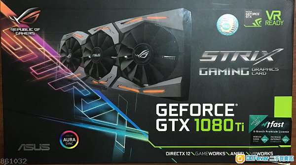 ASUS ROG Strix GeForce® GTX 1080TI 11G (行貨有盒有保養)