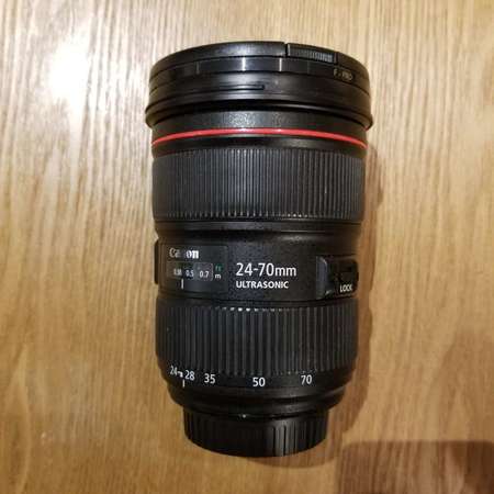 Canon 24-70 EF 2.8L II 2 USM Ultrasonic + 鏡頭遮光罩 + 紫外光保護鏡