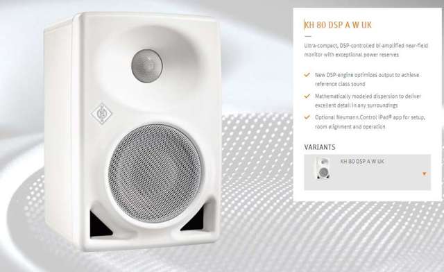 出售neumann KH 80 DSP in white (pair) active, not genelec