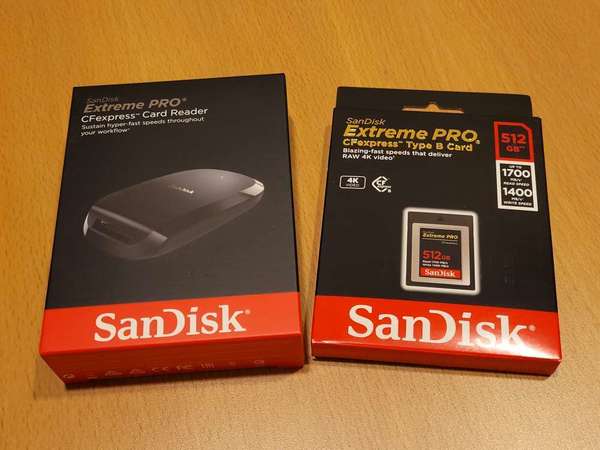 全新 SanDisk Extreme PRO CFExpress 512GB 連 card reader