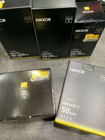99新 行保 無花 Nikon z 14-24mm f2.8 S , z 24-70mm f2.8 S , z 70-200mm f2.8 S
