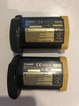 2粒 90%新Canon LP-E4N原廠電，1DX2/1DX/1Ds3/1D4/1D3
