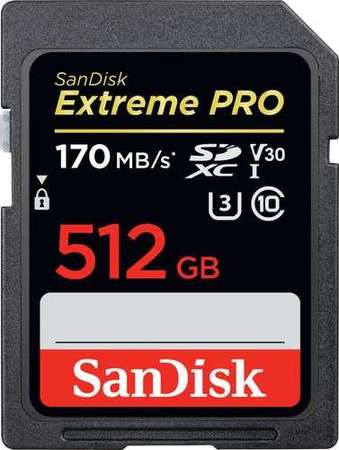 SANDISK EXTREME PRO 512GB SD CARD