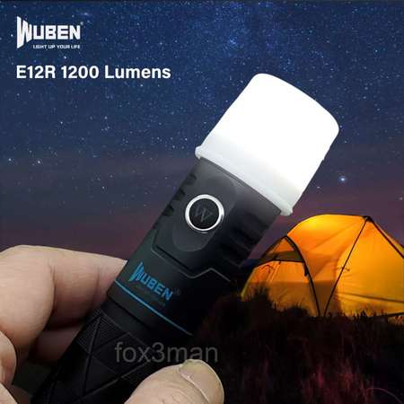 全新Wuben E12R 1200流明強光手電筒 TYPE C直充 附3100mah鋰電池