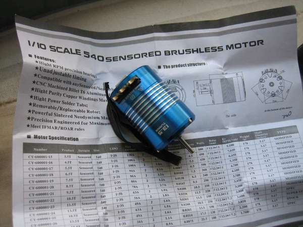 540 13.5T Sensored Brushless Motor for 110 RC Car Truck