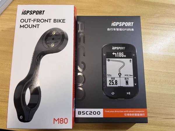 IGPSPORT BSC200(簡中版) GPS Bike Computer ,  Free Igpsport M80 Out-front Bike Mount