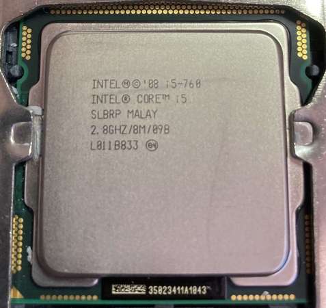 新淨 Intel® Core™ i5-760 Quad-Core CPU 2.8GHz 四核 處理器