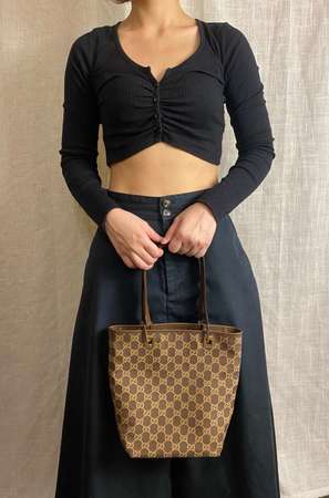 中古 Vintage Gucci Tote Bag