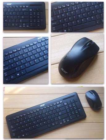 新淨全正常 Acer SK-9662 無線鍵盤滑鼠套裝 wireless keyboard mouse combo set USB 無線接收, 備有光學滑鼠