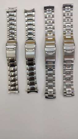 Vintage Seiko 22mm Stainless steel Watch Band (每條）