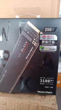 Western Digital Black SN750 NVMe SSD 250GB (Without Heatsink)