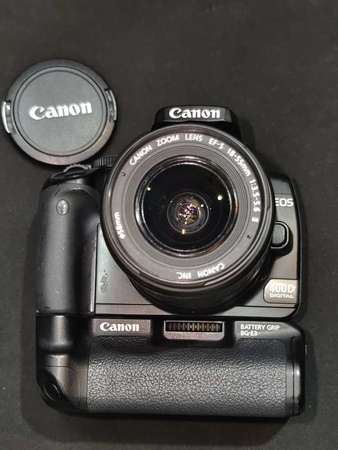 Canon 400D + BG-E3 + 18-55 II