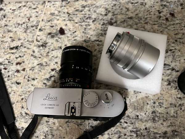 Leica M9-P silver + Leica APO-Summicron-M 75mm F/2.0 ASPH silver/black