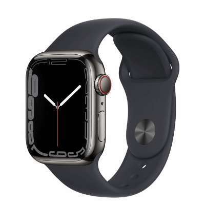 熱賣點 旺角店 全新 Apple 蘋果Watch Series 7 45mm GPS + 流動網絡 石墨不銹鋼錶殼 配午夜黑運動錶帶 MNAX3ZP/A 香港行
