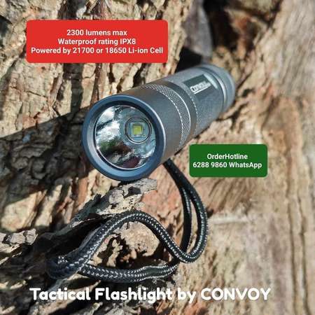 戰術強光電筒 CONVOY Tactical Flashlight. 2300 lumens 流明.