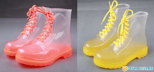 全新DRIPDROP 日韓華麗升級版 高品質透明水晶果凍馬丁雨鞋 雨靴 水鞋 雨鞋 膠鞋 BOOT 靴