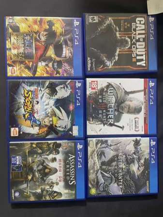 PS4 games - witcher 3, MHW and others