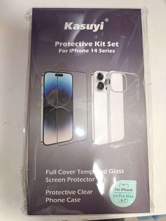 IPHONE 14 Pro Max 高清透明保護套加屏幕保護套