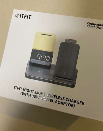 ITFIT Night-Light Wireless Charger with 30W Travel Adapter
