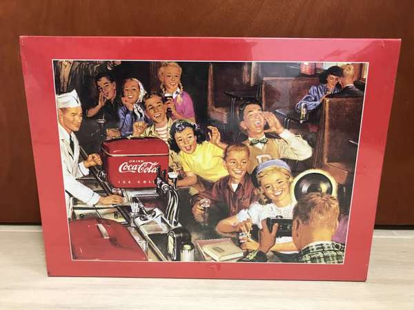 日本制～coca-Cola,可口可樂砌圖連框～2000塊