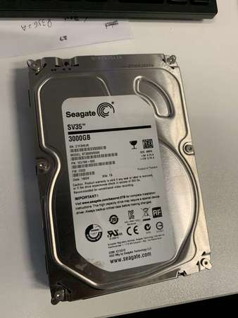 3TB 3.5吋 seagate hard disk
