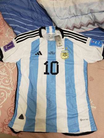 阿根廷2022主場球員版球衣(1O號)美斯連決賽字同章(XL碼)