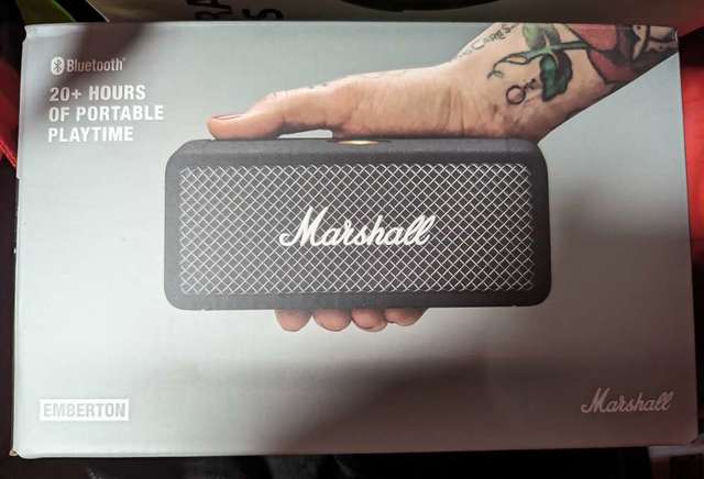 Marshall Emberton 黑色 防水藍芽speaker