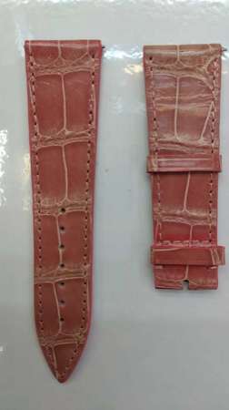 23mm Genuine Pink Leather Strap for Frank Muller Watch ( Ultra Thin超薄）