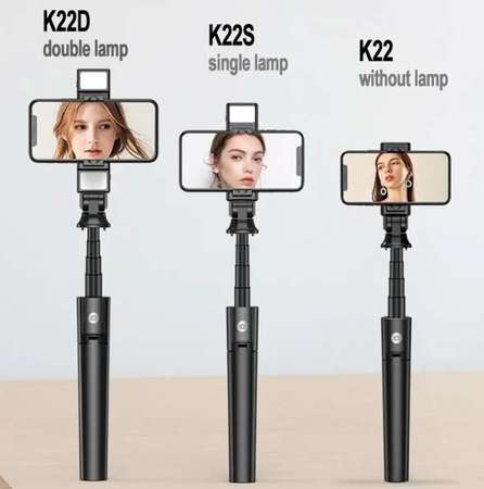 全新 補光燈一體式藍牙自拍桿腳架 K22S Tripod Stand Selfie Stick With one Lamp