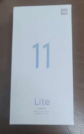 全新未開封港行 小米 11 Lite 6+128GB 6.55吋Snapdragon 732G, 防水黑色手機