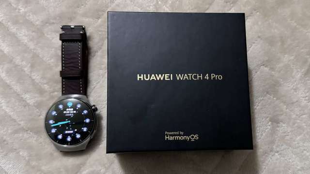 Huawei watch 4 pro棕色真皮 航天級鈦合金錶殻，99新有保養