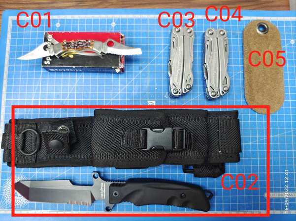 C02.特種部隊軍用規格FKMD , FOX KNIVES,個人藏品自定95%新, 連原裝多工能刀套