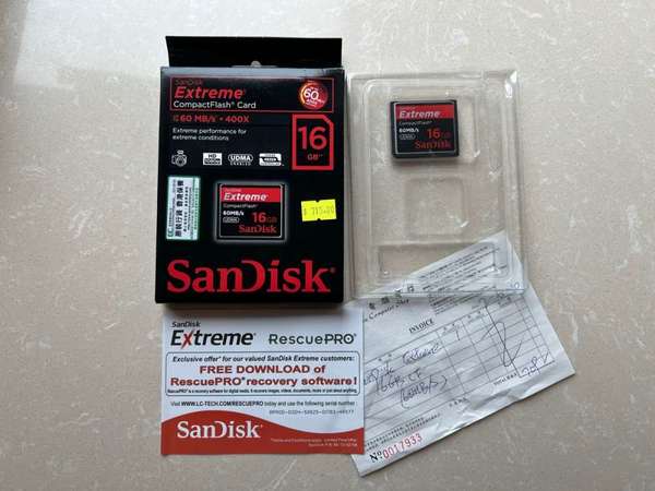 SanDisk Extreme UDMA CompactFlash 記憶卡 16GB [R:60] (SDCFX-016G)