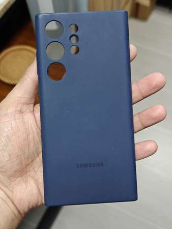 Samsung Galaxy S23 Ultra 原廠矽膠薄型保護殼 藍色