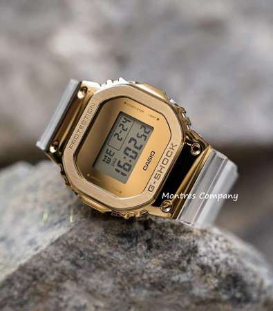 Montres Company 香港註冊公司(28年老店) G-Shock 卡西歐 CASIO 金屬不鏽鋼錶圈 無色半透明 GM-5600SG-9 六款色有現貨