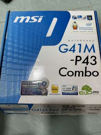 MSI G41M-P43 Combo 底板包送風扇/CPU/4gb ram