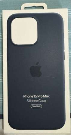 原裝 iPhone 15 pro max Silicone Case Blue