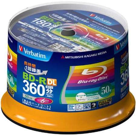 Verbatim Mitsubishi BD-R DL 50GB 6X Blu-ray 藍光燒錄碟 (10隻)(可燒8X)(台灣制)(全新)