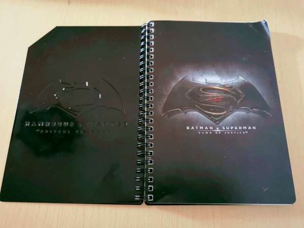 Batman & Superman Metal cover單行簿A5 Size