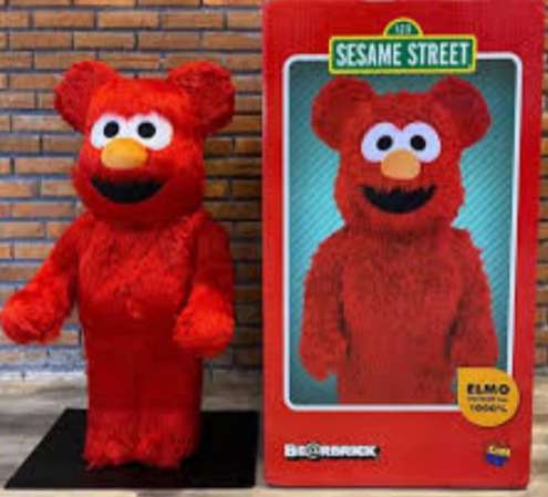 Bearbrick Elmo 1000% 全新 未開 啡盒