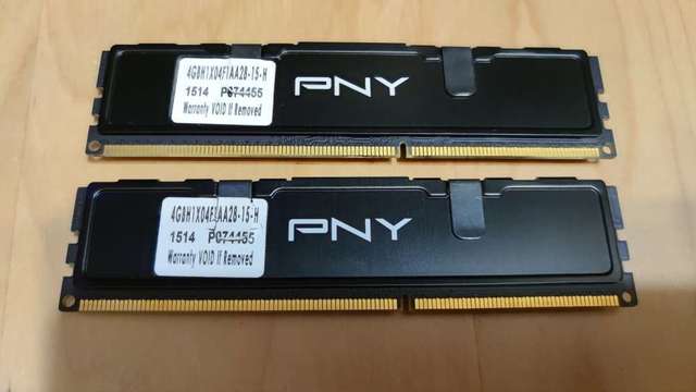PNY XLR8 DDR3 4GB x2 (PC3-12800,1.5V, Low Latency RAM)