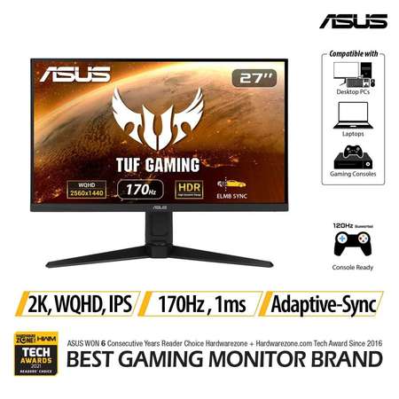 Asus VG279QL1A 27″ Full HD TUF 165HZ Gaming 電競顯示器 [行貨,三年原廠保用,實體店經營]